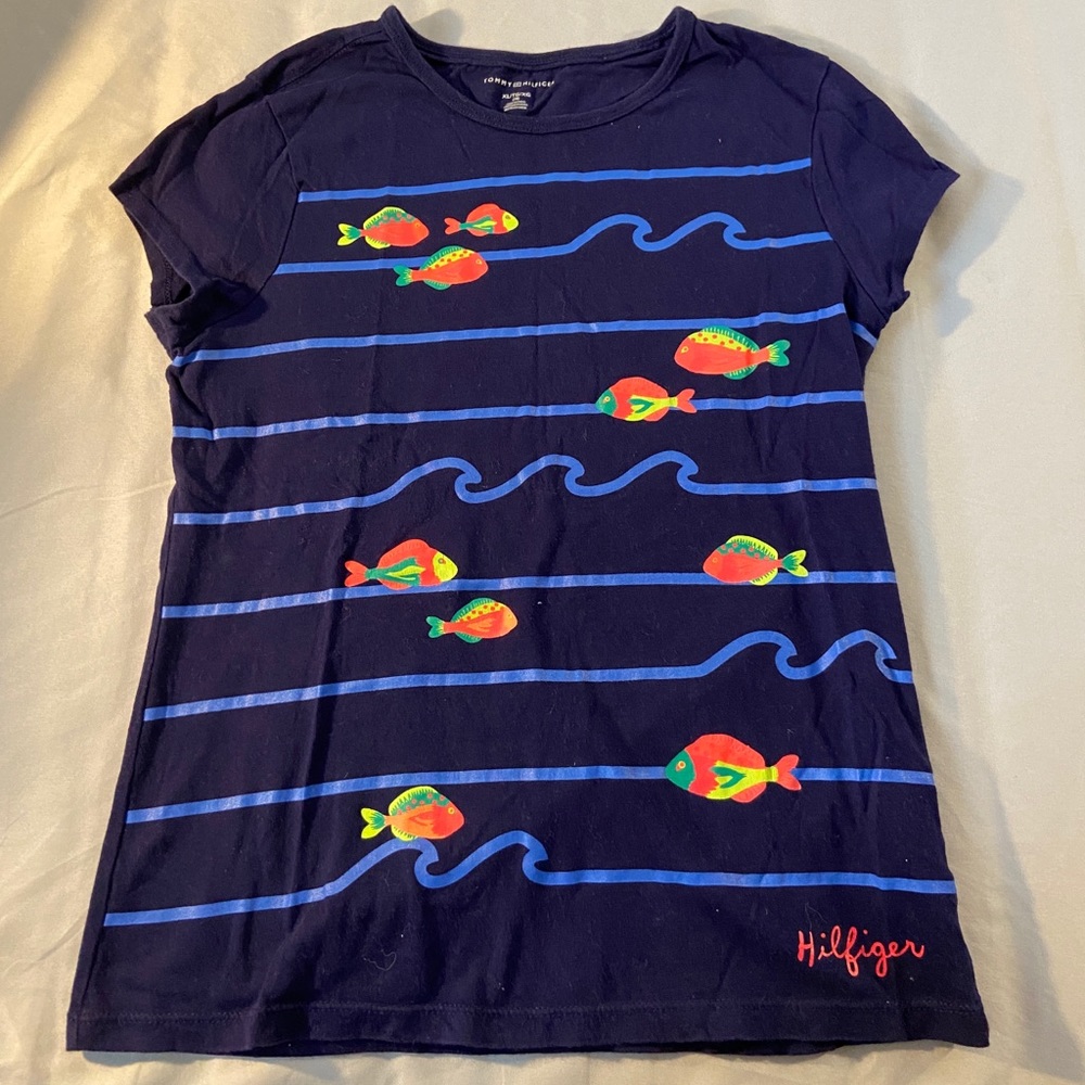 Blue sea design t-shirt from Tommy